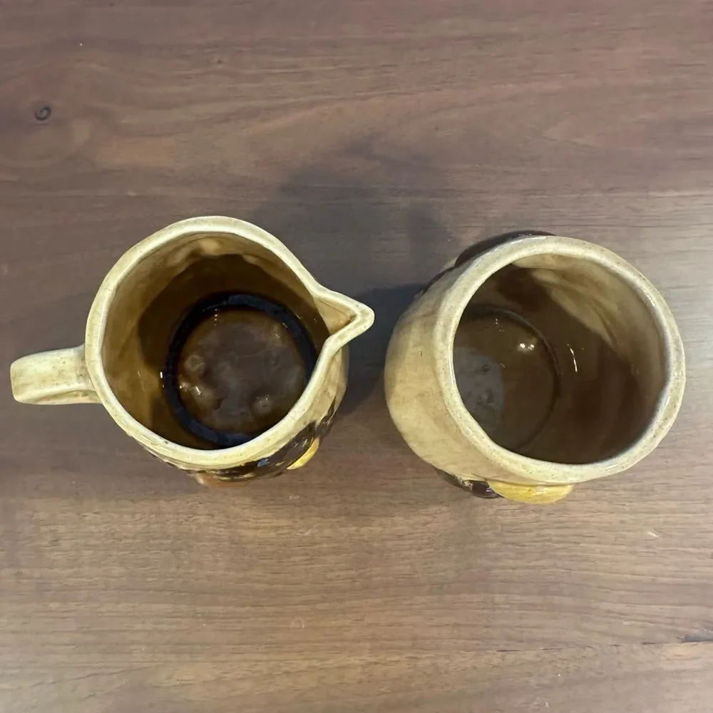 Vintage Mushroom Cream and Sugar Set